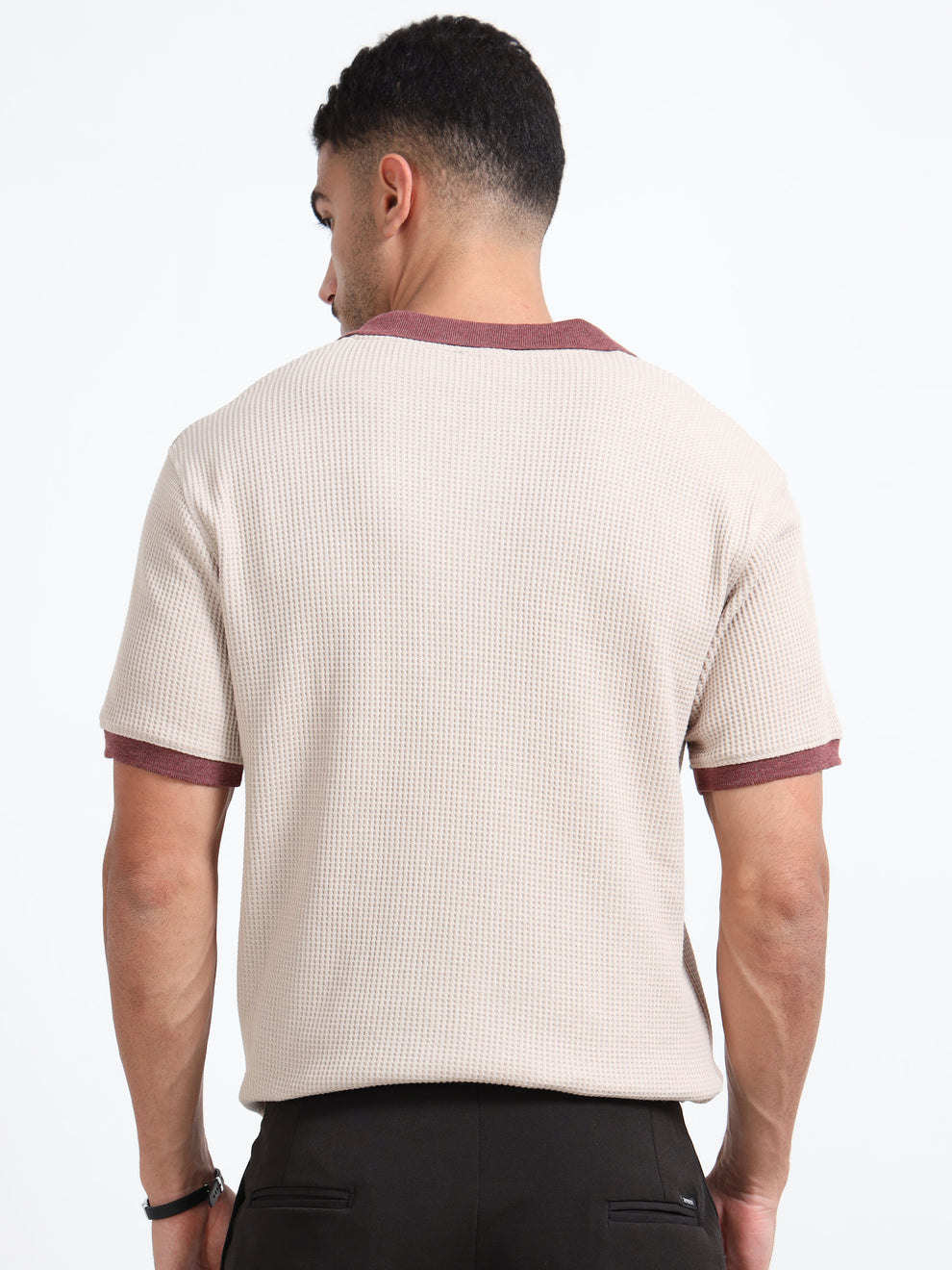 Stitchung cream polo tshirt