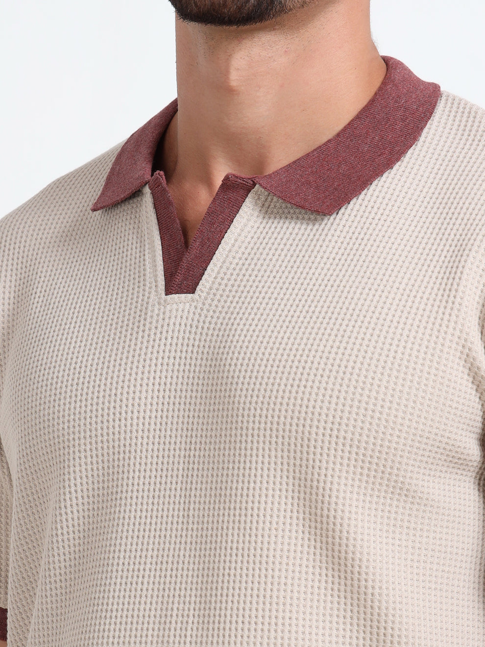 Stitchung cream polo tshirt