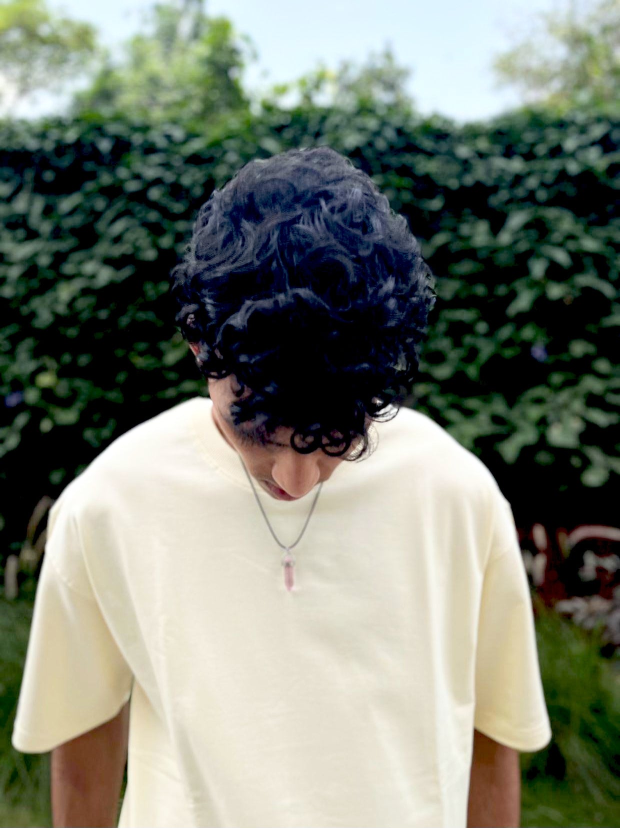 Stitchung cream oversized t shirt